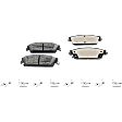 2012 Cadillac Escalade EXT - Front and Rear Ceramic Brake Pad Set, Pro-Line Series