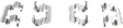 Front and Rear Brake Pad Sets, Ceramic - Front; Organic - Rear, Pro-Line Series