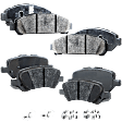 Front and Rear Brake Pad Sets, Ceramic - Front; Organic - Rear, Pro-Line Series