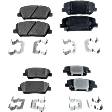 2012 Hyundai Genesis Coupe - Front and Rear Ceramic Brake Pad Set, 3.8L 6Cyl, 320mm Front Disc, Pro-Line Series