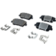 2012 Hyundai Genesis Coupe - Front and Rear Ceramic Brake Pad Set, 3.8L 6Cyl, 320mm Front Disc, Pro-Line Series