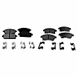 2015 Chevrolet Cruze - Front and Rear Front-Organic/Rear-Ceramic Brake Pad Set, 1.4L 4Cyl, GAS, Pro-Line Series