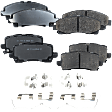 Front and Rear Brake Pad Sets, Organic - Front; Ceramic - Rear, Pro-Line Series