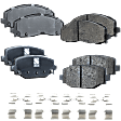 2020 Dodge Journey - Front and Rear Ceramic Brake Pad Set, 2.4L 4Cyl, Pro-Line Series