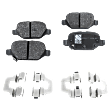 2013 Fiat 500 - Front and Rear Front-Ceramic/Rear-Organic Brake Pad Set, 1.4L 4Cyl, Pro-Line Series