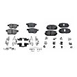 2012 Toyota Yaris - Front and Rear Brake Pad Sets, Organic - Front; Ceramic - Rear, Pro-Line Series