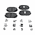 2012 Toyota Yaris - Front and Rear Brake Pad Sets, Organic - Front; Ceramic - Rear, Pro-Line Series