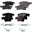 2014 Jeep Grand Cherokee - Front and Rear Front-Organic/Rear-Ceramic Brake Pad Set, 3.6L 6Cyl, Except Heavy Duty Brakes; Code BR1, Pro-Line Series