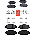 Front and Rear Brake Pad Sets, Ceramic - Front; Organic - Rear, Pro-Line Series