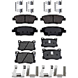 Front and Rear Brake Pad Sets, Ceramic - Front; Organic - Rear, Pro-Line Series