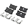 Front and Rear Brake Pad Sets, Ceramic - Front; Organic - Rear, Pro-Line Series