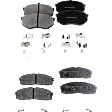 Front and Rear Brake Pad Set, Ceramic - Front; Organic - Rear, Pro-Line Series