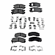 Front and Rear Brake Pad Sets, Semi-Metallic - Front; Ceramic - Rear, Pro-Line Series