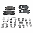 Front and Rear Brake Pad Sets, Semi-Metallic - Front; Ceramic - Rear, Pro-Line Series