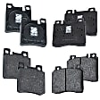 Front and Rear Brake Pad Sets, Organic, Pro-Line Series