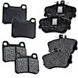 1994 Mercedes Benz C220 - Front and Rear Organic Brake Pad Set, 2.2L 4Cyl, Pro-Line Series