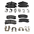 Front and Rear Brake Pad Sets, Semi-Metallic - Front; Ceramic - Rear, Pro-Line Series