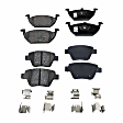 2016 Volkswagen Jetta - Front and Rear Organic Brake Pad Set, No Pad Sensor, 280mm Front Disc, 272mm Rear Disc, Pro-Line Series