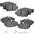 2002 Lincoln LS - Front and Rear Organic Brake Pad Set, 3.9L 8Cyl, Pro-Line Series