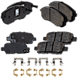 Front and Rear Brake Pad Set, Ceramic, 4-Wheel Set, Pro-Line Series