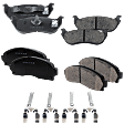 Front and Rear Brake Pad Set, Ceramic, 4-Wheel Set, Pro-Line Series
