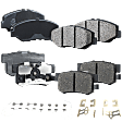 2012 Honda CR-V - Front and Rear Ceramic Brake Pad Set, 2.4L 4Cyl, All Wheel Drive, Pro-Line Series