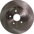Front and Rear Brake Disc, Natural Finish, Plain Surface, Front-Vented/Rear-Solid, 5 Lugs, Front-295.91 mm/Rear-291.08 mm, Pro-Line Series