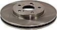Front and Rear Brake Disc, Natural Finish, Plain Surface, Front-Vented/Rear-Solid, 5 Lugs, Front-295.91 mm/Rear-291.08 mm, Pro-Line Series