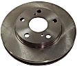 Front Brake Disc, Natural Finish, Plain Surface, Vented, 5 Lugs, 255.02 mm, 2.2L, 4Cyl, Pro-Line Series