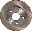 Front Brake Disc, Natural Finish, Plain Surface, Vented, 5 Lugs, 255.02 mm, 2.2L, 4Cyl, Pro-Line Series