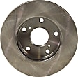 Front Brake Disc, Natural Finish, Plain Surface, Vented, 5 Lugs, 255.02 mm, 2.2L, 4Cyl, Pro-Line Series
