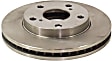 Front Brake Disc, Natural Finish, Plain Surface, Vented, 5 Lugs, 255.02 mm, 2.2L, 4Cyl, Pro-Line Series