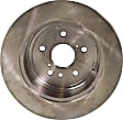 Rear Brake Disc, Natural Finish, Plain Surface, Solid, 5 Lugs, 309.12 mm, Pro-Line Series