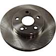 Front Brake Disc, Natural Finish, Plain Surface, Vented, 5 Lugs, 255.02 mm, 1.5L, 4Cyl, Pro-Line Series