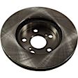 Front Brake Disc, Natural Finish, Plain Surface, Vented, 5 Lugs, 255.02 mm, 1.5L, 4Cyl, Pro-Line Series