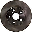 Front Brake Disc, Natural Finish, Plain Surface, Vented, 5 Lugs, 255.02 mm, 1.5L, 4Cyl, Pro-Line Series