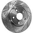 2010 Lexus ES350 - Front and Rear Brake Disc, Natural Finish, Cross-drilled and Slotted, Front-Vented/Rear-Solid, 5 Lugs, Front-296 mm/Rear-281 mm, 3.5L 6Cyl, Pro-Line Series