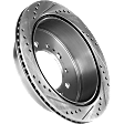 Rear Brake Disc, Cross-drilled and Slotted, Vented, 5 Lugs, 345.19 mm,, Pro-Line Series