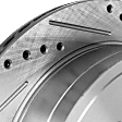 Rear Brake Disc, Cross-drilled and Slotted, Vented, 5 Lugs, 345.19 mm,, Pro-Line Series