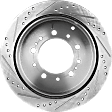 Rear Brake Disc, Cross-drilled and Slotted, Vented, 5 Lugs, 345.19 mm,, Pro-Line Series