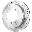 Rear Brake Disc, Cross-drilled and Slotted, Vented, 5 Lugs, 345.19 mm,, Pro-Line Series