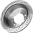 Rear Brake Disc, Cross-drilled and Slotted, Vented, 5 Lugs, 345.19 mm,, Pro-Line Series