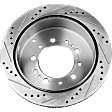 Rear Brake Disc, Cross-drilled and Slotted, Vented, 5 Lugs, 345.19 mm,, Pro-Line Series