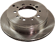Front and Rear Brake Disc, 4-Wheel Set, Plain Surface, Vented, 5 Lugs, Pro-Line Series