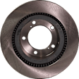 Front and Rear Brake Disc, 4-Wheel Set, Plain Surface, Vented, 5 Lugs, Pro-Line Series