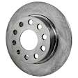 2015 Volkswagen Jetta - Rear Brake Disc, Natural Finish, Plain Surface, Solid, 5 Lugs, 254.76 mm, 2.0L 4Cyl, Pro-Line Series