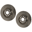 Front Brake Disc, Natural Finish, Plain Surface, Vented, 5 Lugs, 340.11 mm, Pro-Line Series