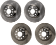 Front and Rear Brake Disc, Natural Finish, Plain Surface, Front-Vented/Rear-Solid, 5 Lugs, Front-311.91 mm/Rear-286 mm, Pro-Line Series