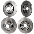 Front and Rear Brake Discs, Plain Surface, Vented, 5 Lugs, 12.28 in. - Front; 12.2 in. - Rear, Pro-Line Series