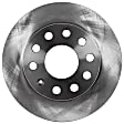 Front and Rear Brake Disc, Natural Finish, Plain Surface, Front-Vented/Rear-Solid, 5 Lugs, Front-288.04 mm/Rear-254.76 mm, Pro-Line Series